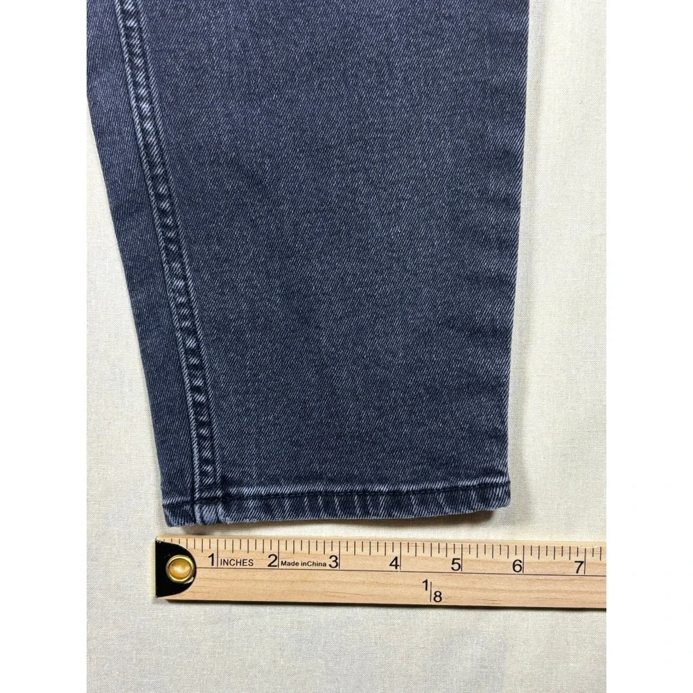 HM Womens High Waisted Skinny Jeans Faded Black Size 18 Tapered‎ Leg Denim